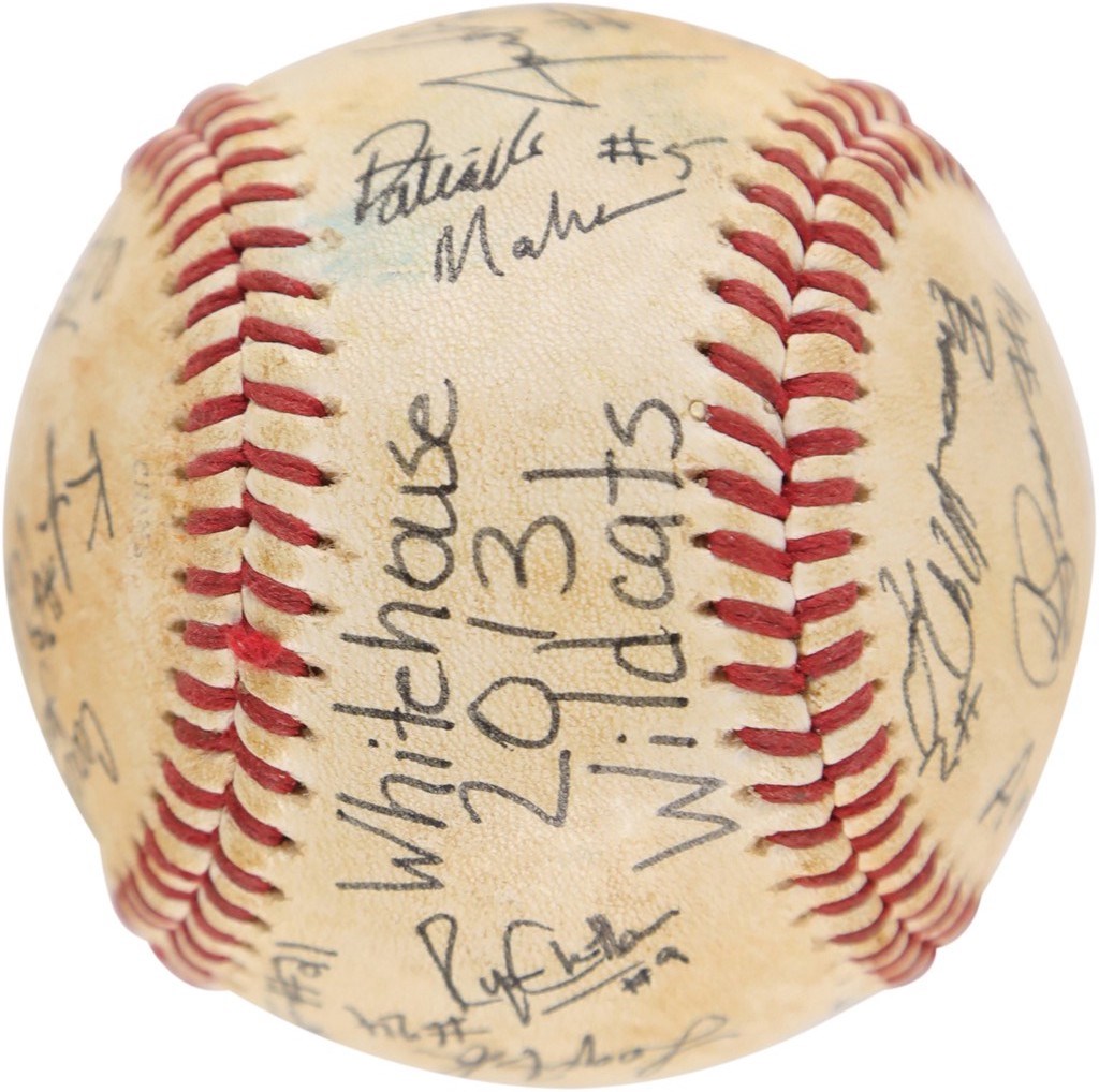 - 2013 Patrick Mahomes Signed Whitehouse Wildcats High School "First Pitch" Baseball (PSA & Family LOA)