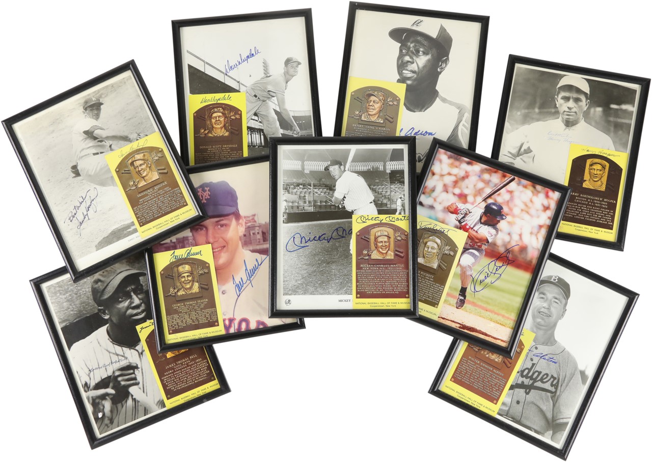 Baseball Autographs - Choice Baseball Hall of Famers Tandem-Signed Photograph and HOF Postcard Displays (34)