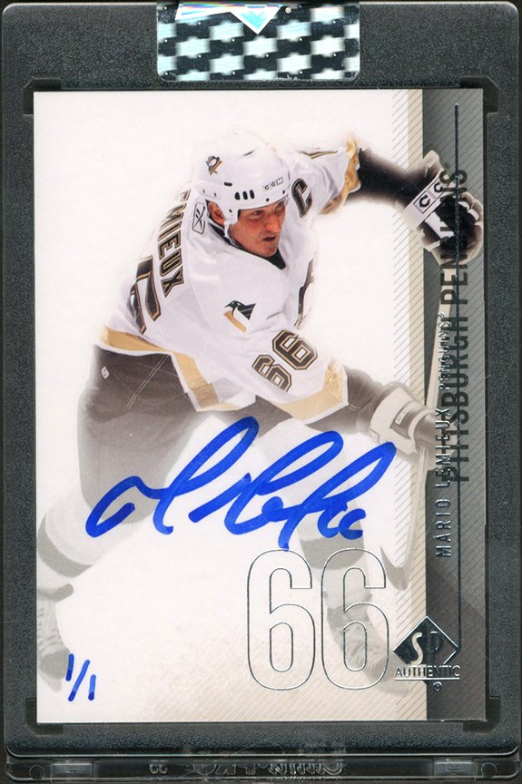 Hockey Cards - 2010-11 SP Authentic Mario Lemieux "1 of 1" Buyback Autograph