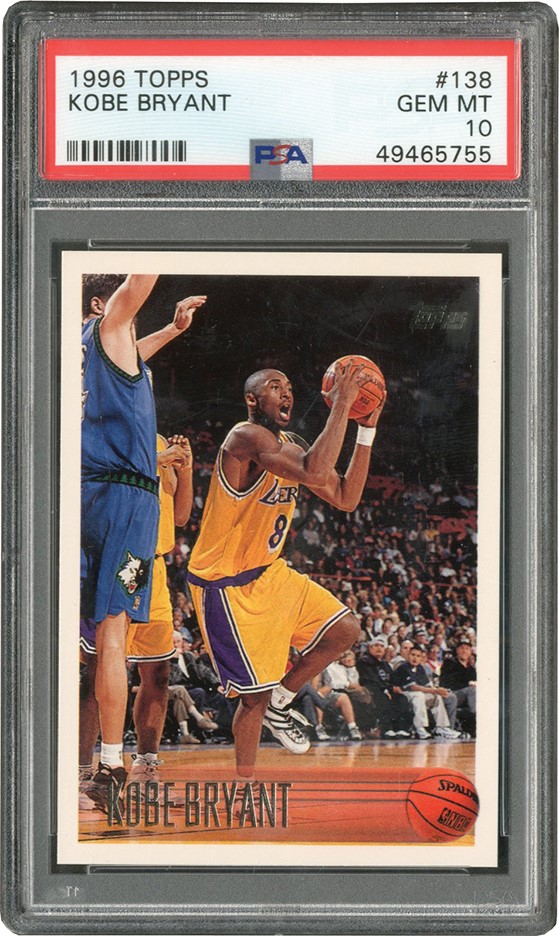 - 1996 Topps #138 Kobe Bryant Rookie PSA GEM MINT 10