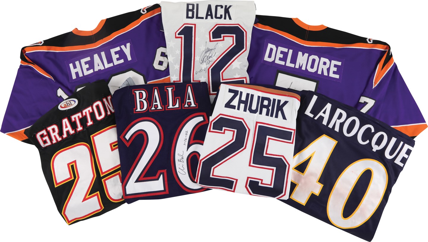- AHL Hockey Game Worn Jersey Collection with Rare Styles (7)