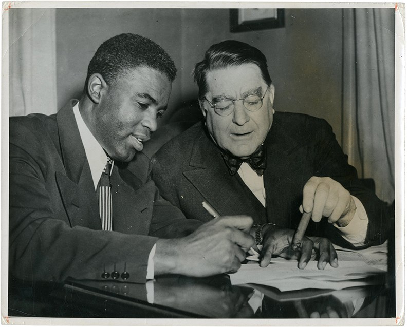 - Jackie Robinson & Branch Rickey Signing Contract