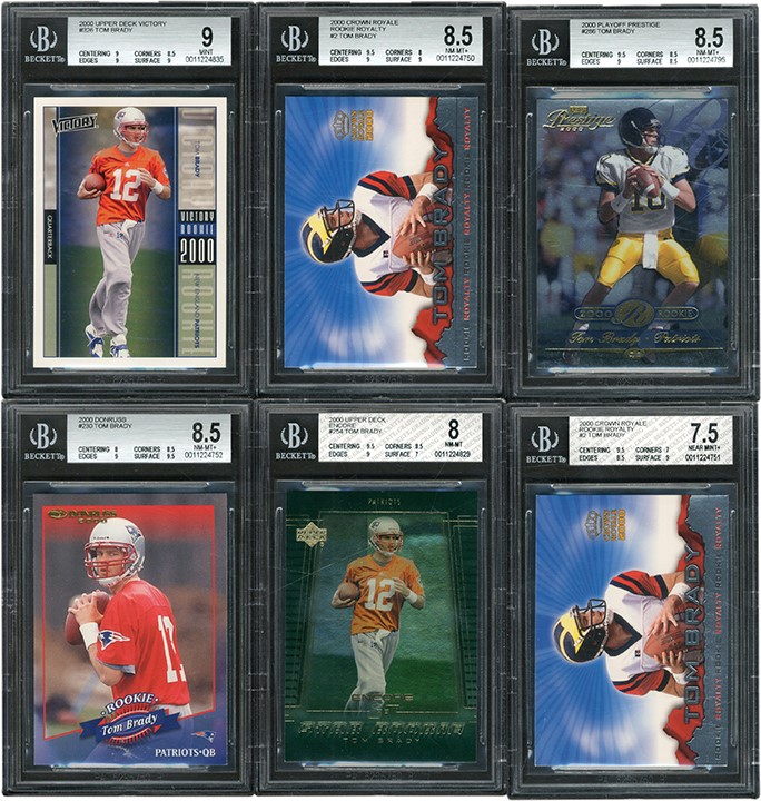 2000 Tom Brady BGS Graded Rookie Collection (6)