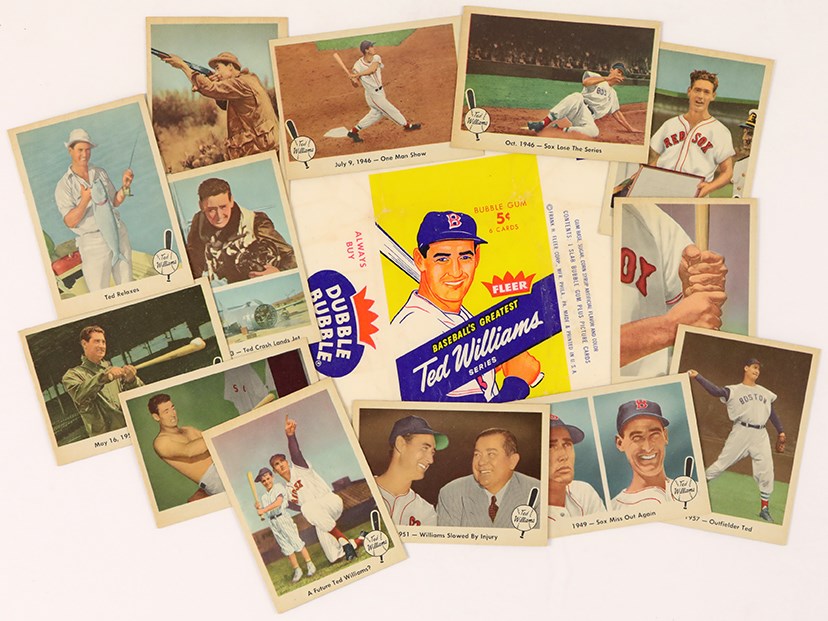 - 1959 Fleer Ted Williams High Grade Lot of (13) Cards with Wrapper