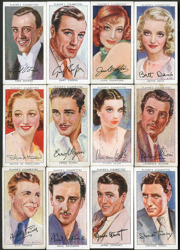 Non-Sports Cards - 1938 John Player "Film Stars" Cigarette Card Set (50)