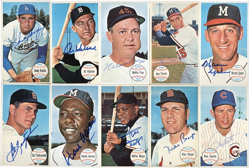 1964 Topps Giants Near-Complete Set (59/60) with 47 Signed