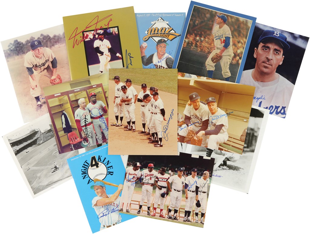 Baseball Autographs - Baseball Hall of Famers and Stars Signed Photographs with Multiple DiMaggio (13)