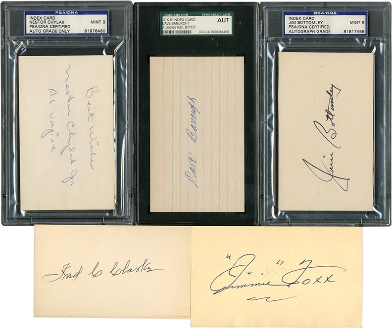 Baseball Autographs - Superior Hall of Famers Signatures with Bold Jimmie Foxx GPC (5)