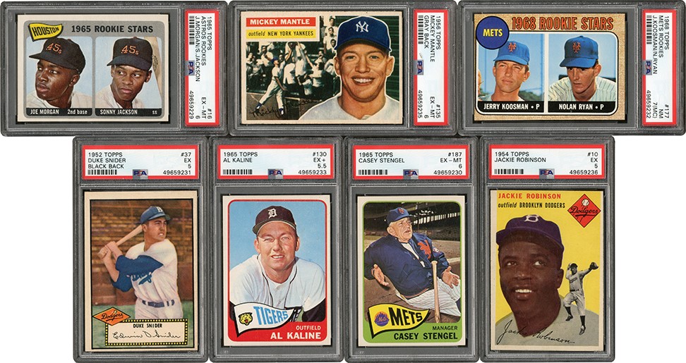 - 1952-68 Topps Hall of Famer Collection with 1956 Topps Mantle (8)