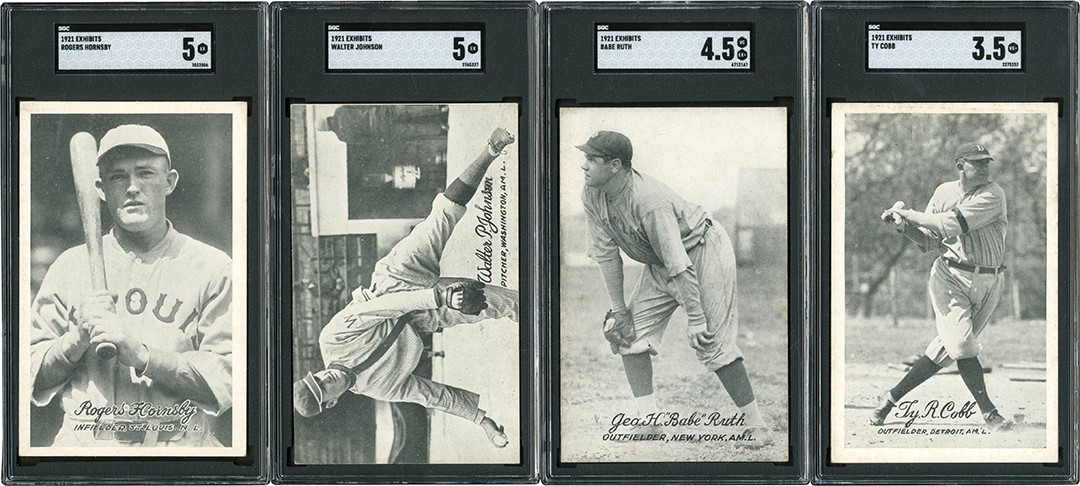 - 1921 Exhibits Complete Set (64) with SGC 4.5 Babe Ruth