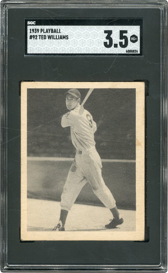 1939 Play Ball #92 Ted Williams Rookie SGC VG+ 3.5