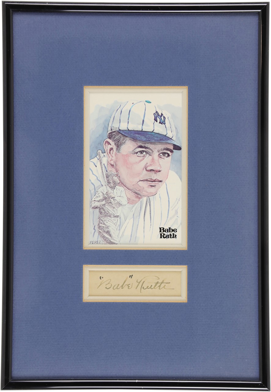 Ruth and Gehrig - Babe Ruth Signature Display (PSA)