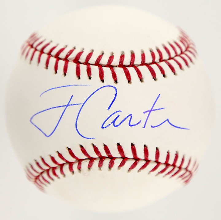 Mint Jimmy Carter Single-Signed Baseball (PSA MINT 9)