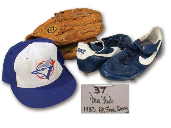 Baseball Equipment - 1983 Dave Stieb All-Star Game Worn Glove, Cap & Spikes