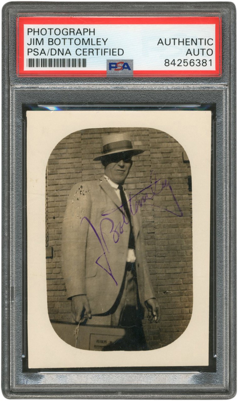 Jim Bottomley Signed Vintage Photograph (PSA)