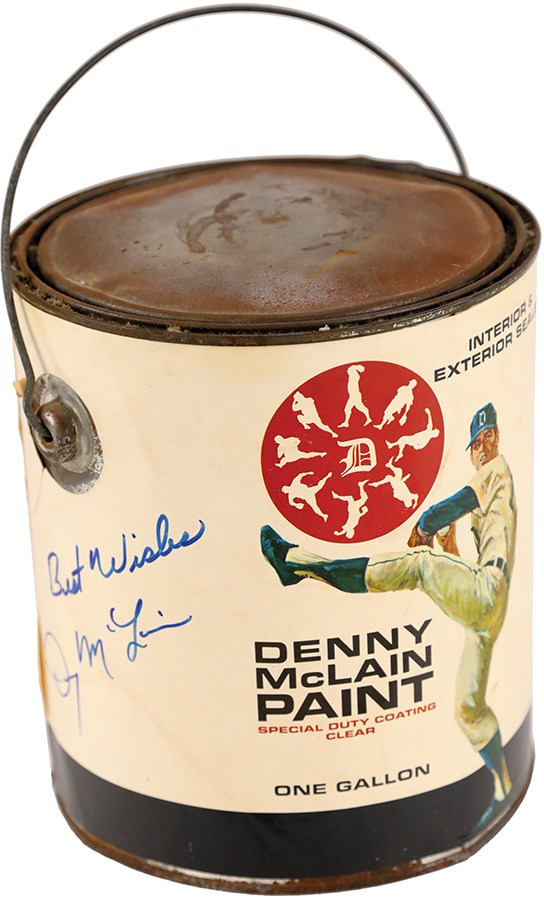 - Full Can of Signed Denny McClain Paint
