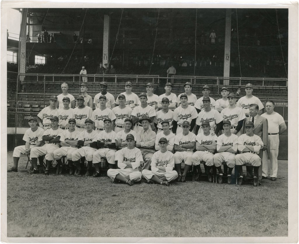 - 1947 Brooklyn Dodgers Team Photograph w/Rookie Jackie Robinson