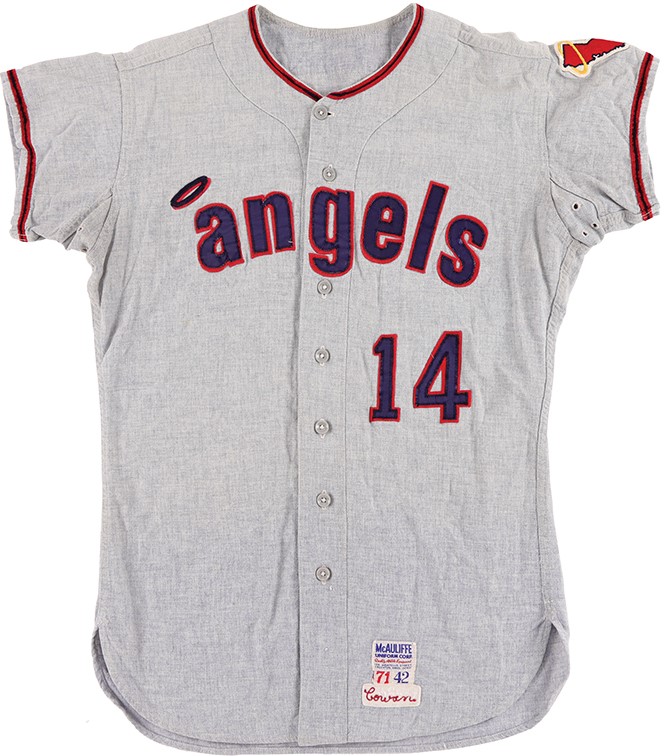Baseball Equipment - 1971 Billy Cowan California Angels Game Worn Flannel Jersey