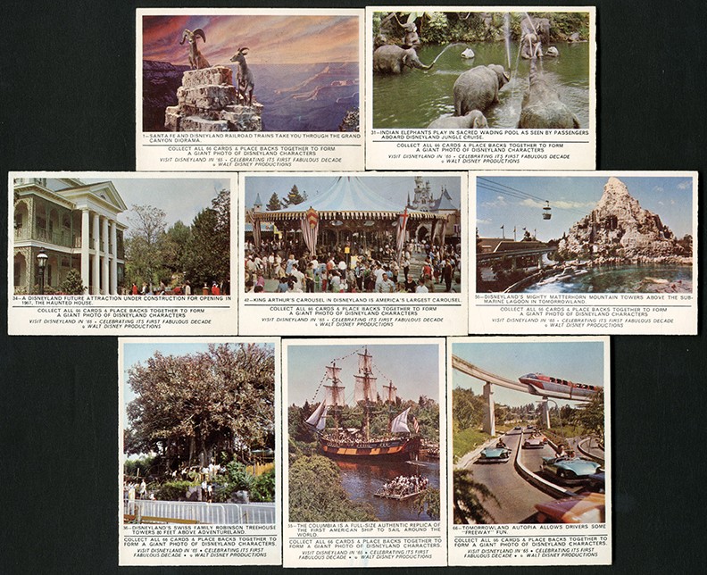 Non-Sports Cards - 1965 Disneyland Puzzleback Complete Set (66)