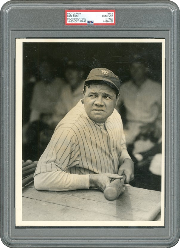Babe Ruth Photograph Used For His 1933 Goudey 181 Baseball Card PSA