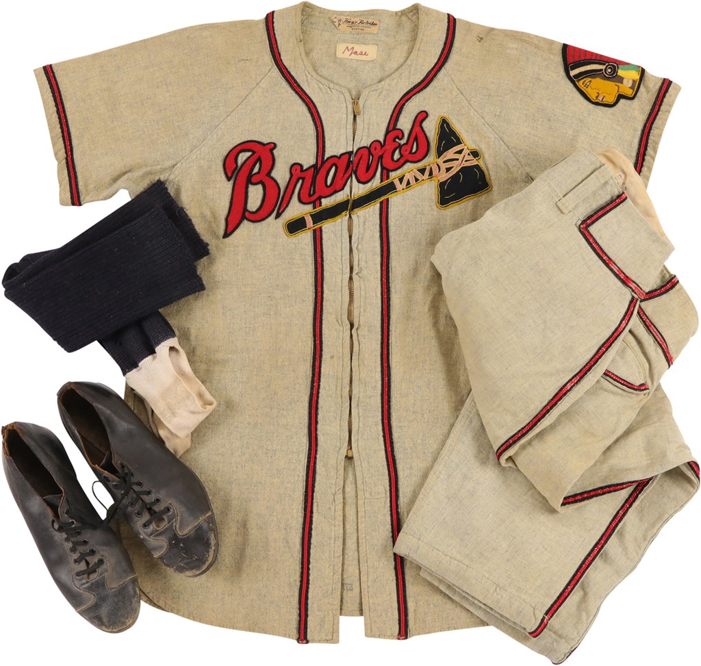 Baseball Equipment - Circa 1948 Phil Masi Boston Braves Game Worn Jersey with Pants