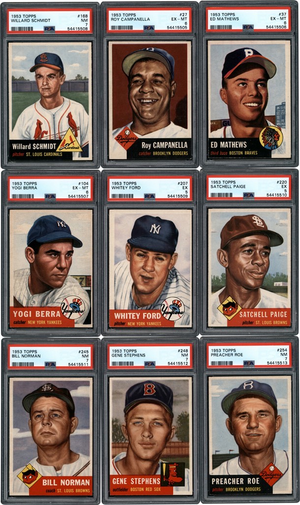 - 1953 Topps "High Grade" Near Complete Set (271/274) with PSA Graded