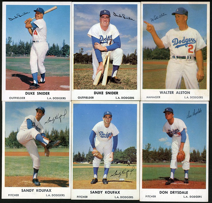- 1961-62 Bell Brand Los Angeles Dodgers Collection w/Koufax (33)