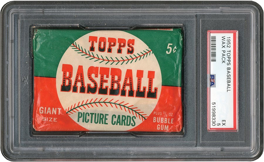 - 1952 Topps Baseball Unopened Wax Pack (PSA EX 5)