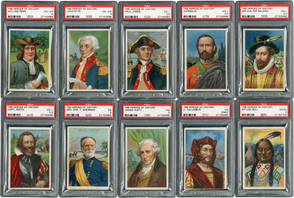 Non-Sports Cards - 1911 T68 Heroes of History and 1910 E50 Wild West Gum Lot of 23 (PSA)