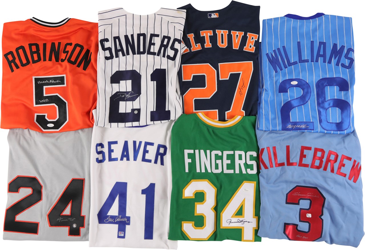 Baseball Equipment - MLB HOFers and Stars Signed Jerseys (30)
