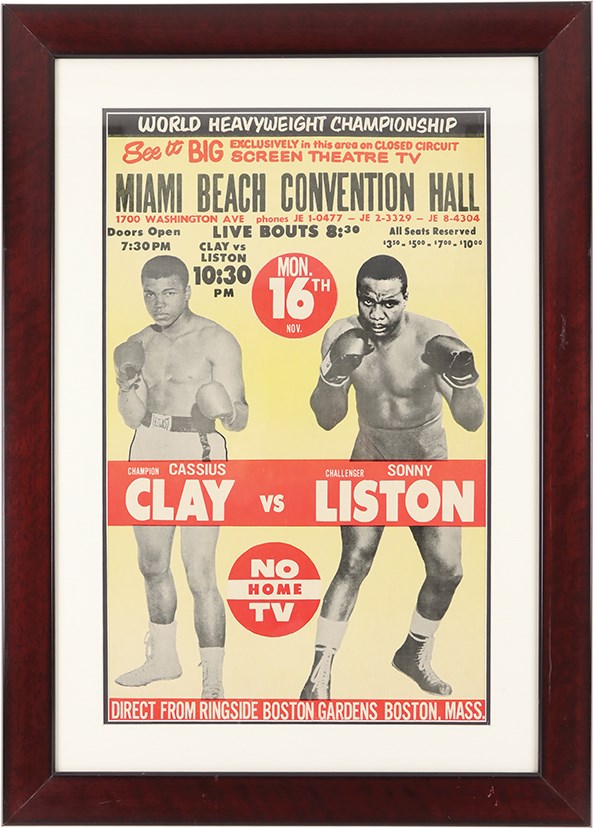 - Cassius Clay vs. Sonny Liston Closed Circuit Poster