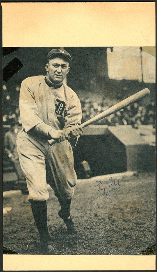 Baseball Autographs - Ty Cobb Dual-Signed Magazine Photo (PSA)