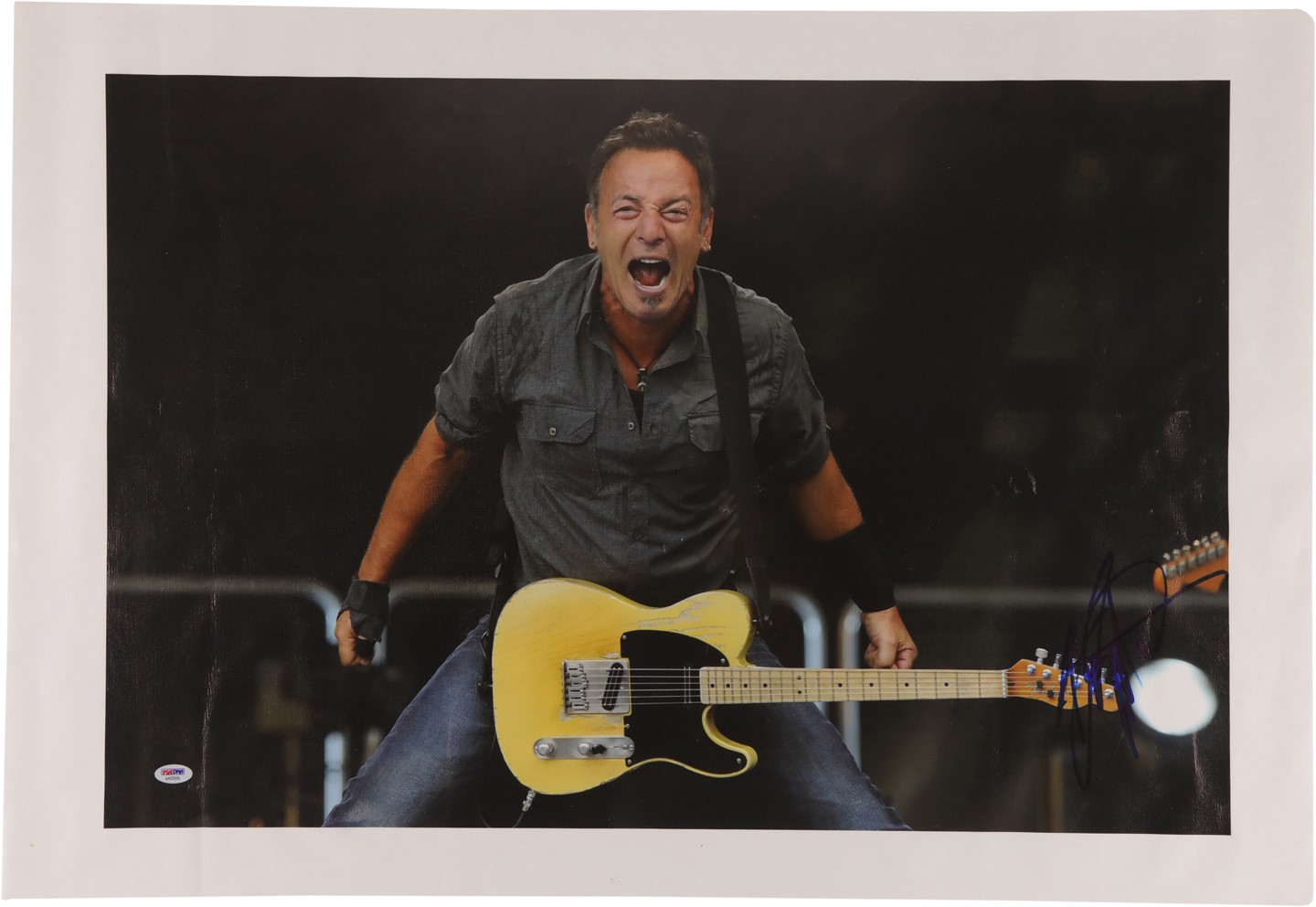 - Bruce Springsteen In-Person Signed Photo on Canvas (PSA)