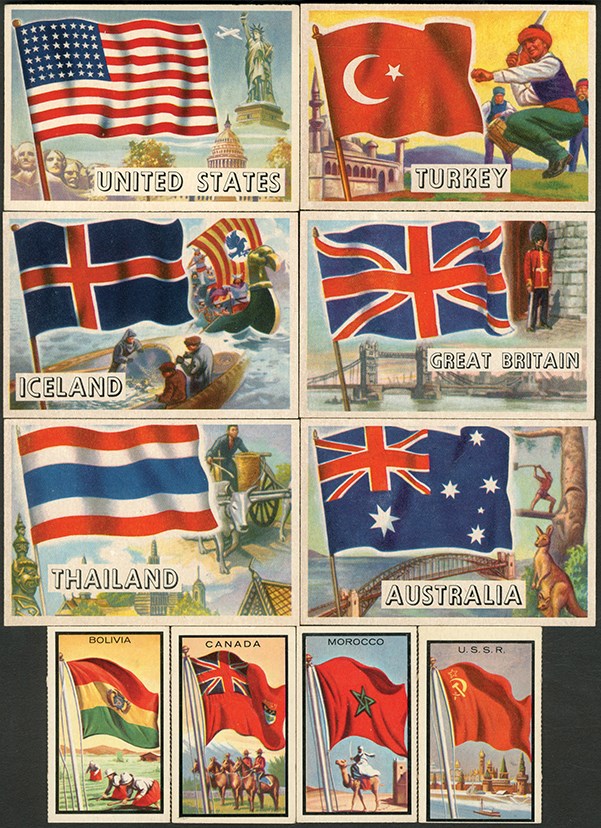 Non-Sports Cards - Collection of Topps Flag Themed Complete Set (4)