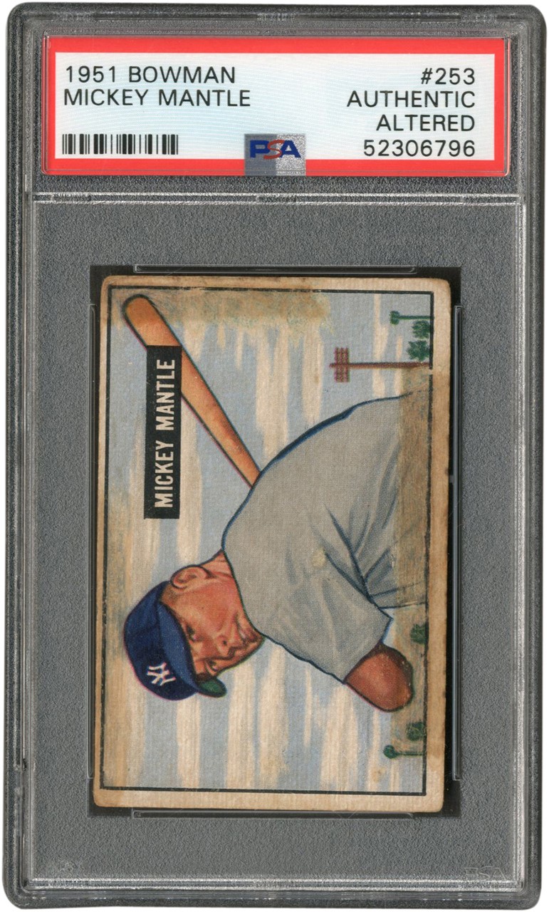 - 1951 Bowman #253 Mickey Mantle Rookie PSA Authentic