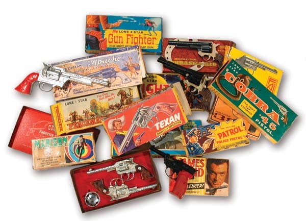 - 1950-60's Cast Iron Cap Pistols in Original Boxes (14)