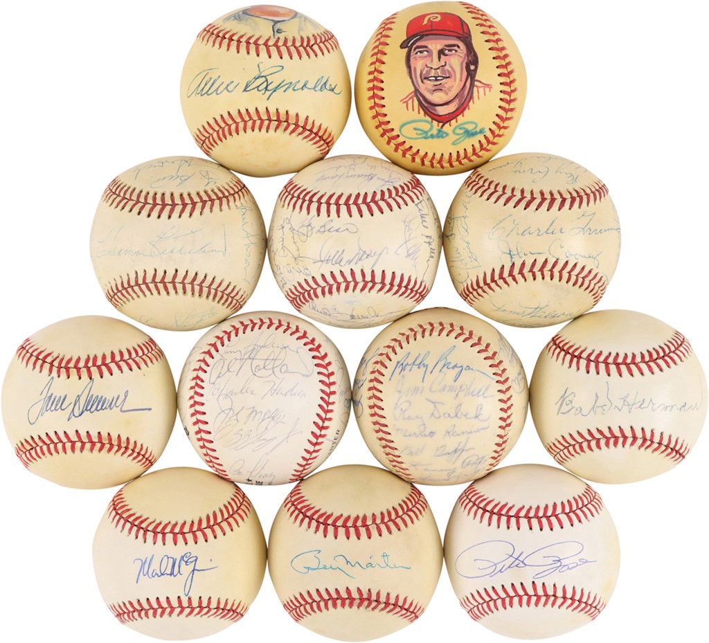 Baseball Autographs - Signed Baseball Collection with Thurman Munson (35)