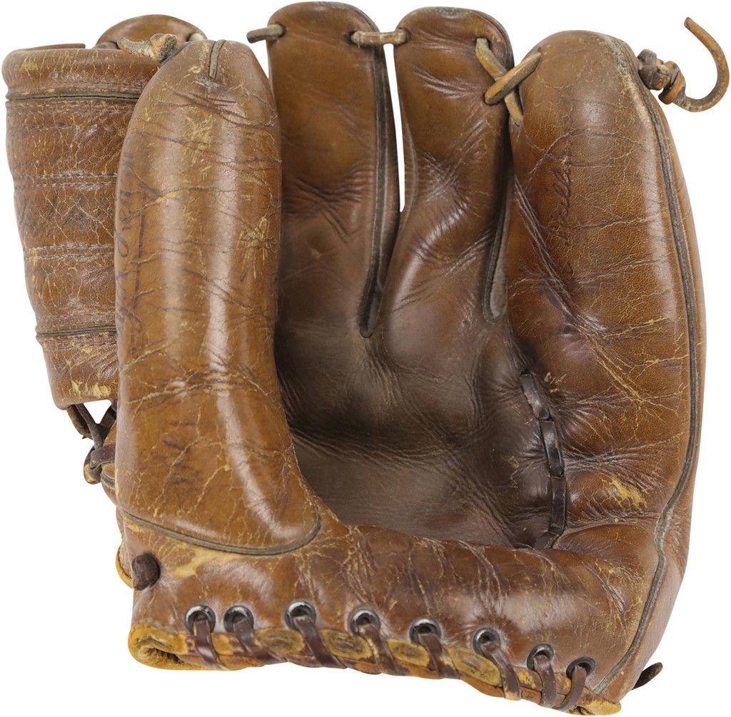 Baseball Equipment - Circa 1955 Ted Williams Boston Red Sox Game Used Glove - Displayed in Boston's "The Sports Museum" (Sources from Red Sox Clubhouse Manager)