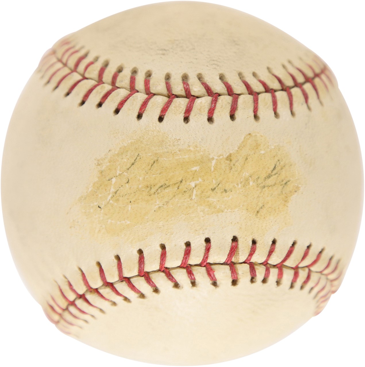 Baseball Autographs - Hugh Duffy Single-Signed Baseball on the Sweet Spot (JSA)