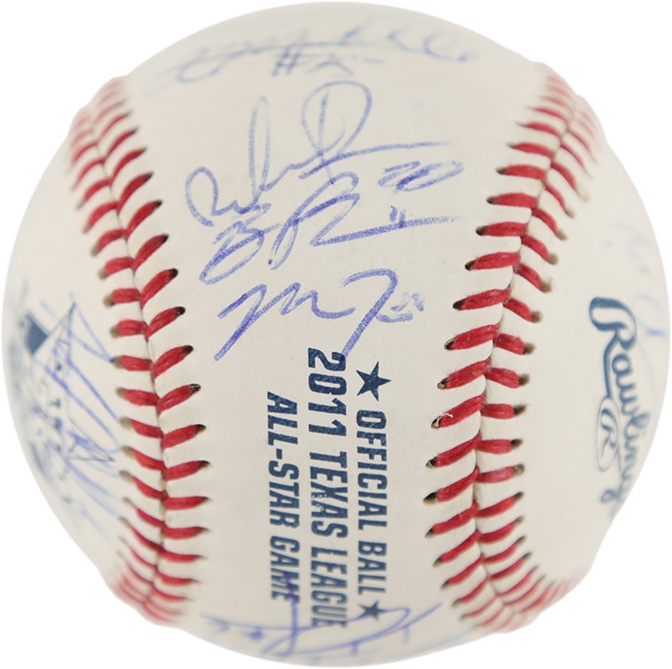 Baseball Autographs - 2011 Mike Trout and Texas League All-Star Game Team-Signed Baseball - Signed Ten Days Before Trout's MLB Debut (PSA)