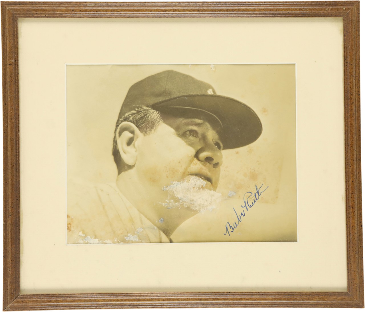 Ruth and Gehrig - Stunning Babe Ruth Signed Photograph (PSA)
