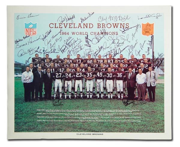 Football - 1964 NFL Champion Cleveland Browns Signed Team Photo