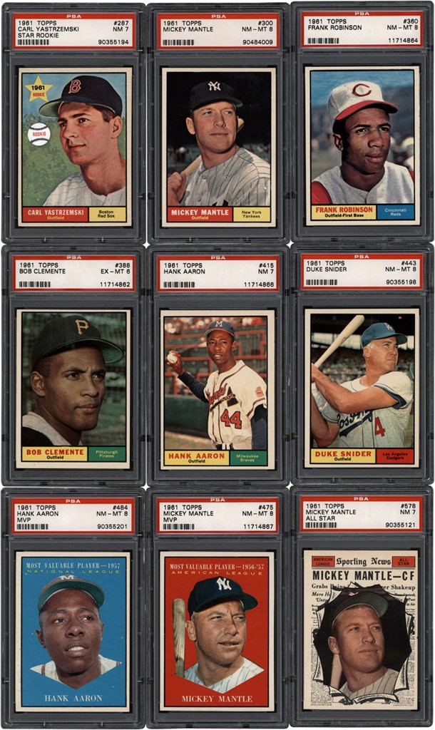 - Superior 1961 Topps Baseball Complete Set (587) with 42 PSA Graded