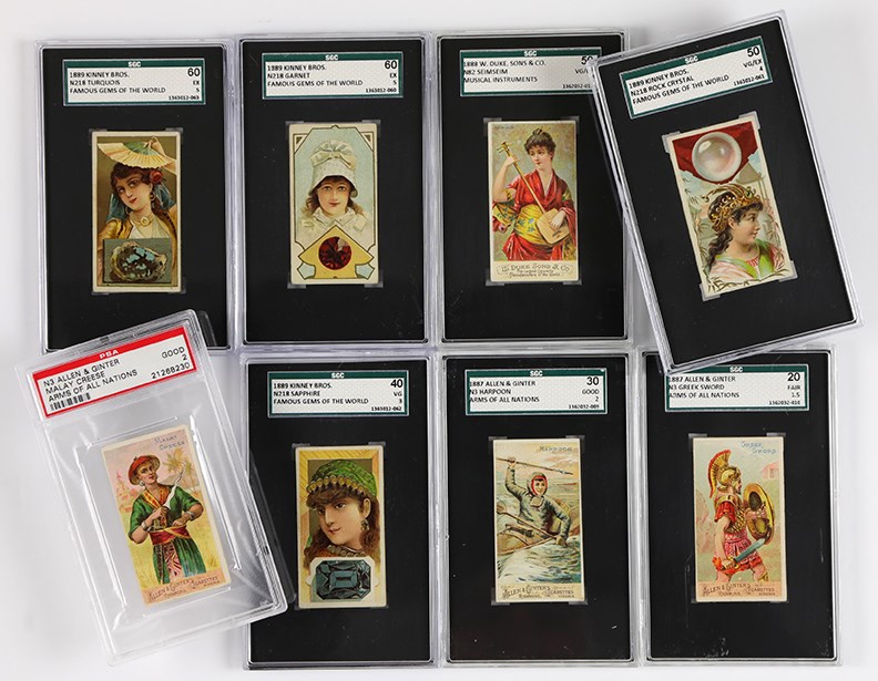 Non-Sports Cards - N218 Famous Gems of the World - N3 Arms of all Nations & More (SGC/PSA)