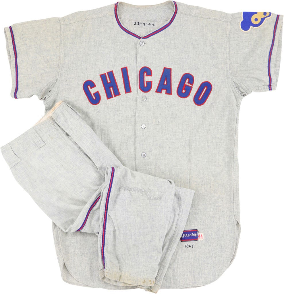 Baseball Equipment - 1963 Nelson Mathews Chicago Cubs Game Worn Uniform