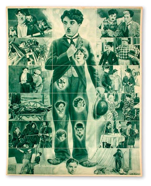 Movies - 1920's Uncut Sheet of Charlie Chaplin Trading Cards