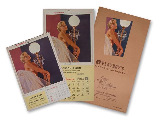 Rare 1962 Playboy Magazine Salesman’s Sample Calendar Set
