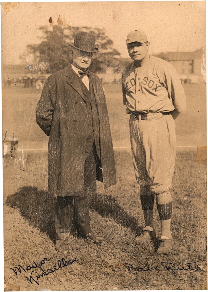 Vintage Sports Photographs - Circa 1919 Babe Ruth Boston Red Sox Photograph (PSA Type I)