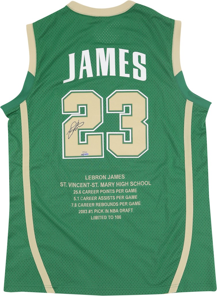 - LeBron James Signed SVSM High School Limited Edition Jersey 26/100 (UDA)