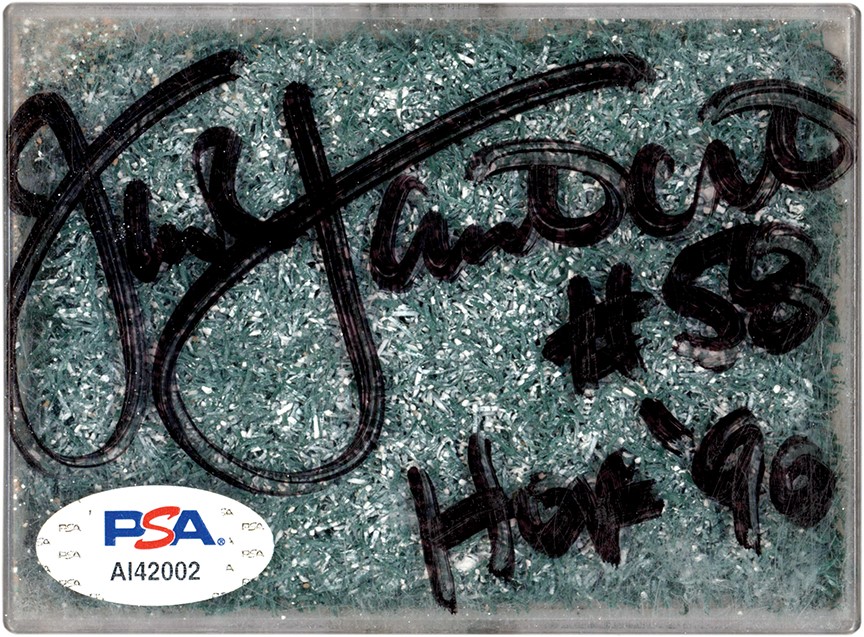 The Jack Lambert Collection - Jack Lambert Signed Piece of Three Rivers Stadium Turf (PSA)